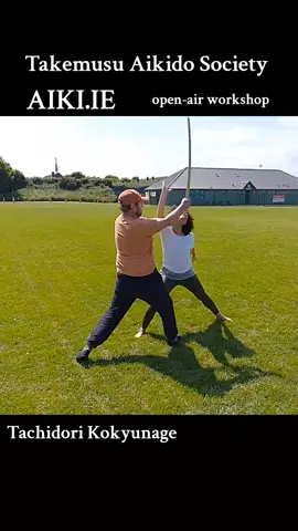 Aikido tachidori kokyunage. Our ladies are working hard to disarm big guys. #aikido #tachidori #disarming #swordtaking #martialarts #Outdoors #workshop #beginner #whitebelt #balbriggan #aikidodublin #takemusuaikido #takemusuaikidosociety 