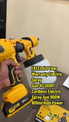 [KEELAI 1 Year Warranty Electric Spray Gun-KESG001 Cordless Electric Spray Gun 800W 800ml High Power Paint Sprayer Household Disinfection Sterilization Sprayer Machine Battery COD#cordless #cordlesstools #cordlessspraygun #spraygun #fyp #keelat#trendin #CapCut 