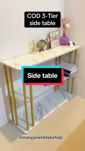 COD 3-Tier side table modern style.Ang ganda neto pwede side table sa bedroom or sa living room.Ang laki ng discount niya kaya click the yellow basket! #table#sidetable  #homedecor#furniture  #tiktokshop#foryou