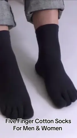 6-12pairs of five-finger socks, mid-barrel socks, sweat absorbing, breathable, split toe #fingersocks  #toesocks  #footsocks  #foryou 