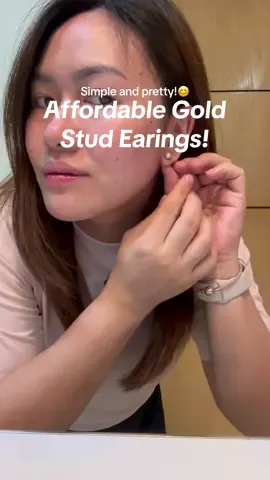 Most Affordable Gold Stud Earings I’ve ever had! #earings #goldearrings #studearrings #minimalist #affordablejewelry #fyp 