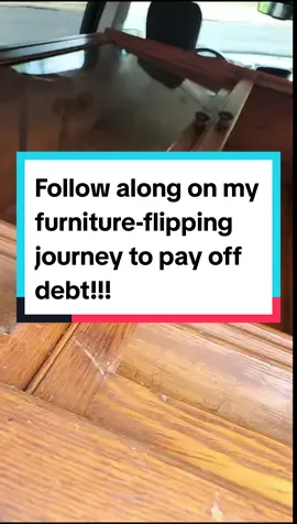Comment below what color you think I will paint this 👀#payoffdebt #debtpayoff #furnitureflip #furnitureflipping #sidehustle #roadto10k #ttshop #momtok #motherhood #sahm #sahmlife 