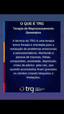 VOCÊ SABIA QUE O SEU INCONSCIENTE COMANDA VOCÊ ? O QUE DOI QUANDO CRIANÇA, PODE DOER O RESTO DA VIDA. O INSCONSCIENTE É O SOMATÓRIO DE TUDO QUE VOCÊ VIVEU E APRENDEU. ELE É O GRANDE RESPONSÁVEL PELAS SUAS ESCOLHAS. TUDO QUE ELE REGISTROU DE NEGATIVO GERAM CONSEQUÊNCIAS DURANTE TODA VIDA. LIBERE OS REGISTROS DOLOROSOS VIVIDOS NO PASSADO (HERANÇA INCONSCIENTE). VENHA CONHECER A TRG - TERAPIA DE REPROCESSAMENTO GENERATIVO  TODA EMOÇÃO TEM LÓGICA.#mentesaudavel #trg #depressão #ansiedade #Transformação #fyp #atendimentoonline #terapia #adolescentes #superacao 