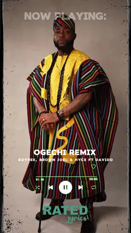 BoyPee, Brown Joel & Hyce ft Davido - Ogechi Remix #ratedlyrics #lyrics #fypシ #fyp #fypppppppppppppp #davido #boypee #brownjoel #hyce #ogechi #ogechiremix #chivido 