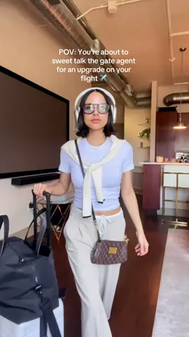 My go-to outfit for long flights has to be comfy, because duh, But i still want an elevated look especially if you’re trying to seeet talk the gate agent for an upgrade 🙃  Full Zara outfit linked in my bio! #airportoutfit #outfitideas #outfitinspo #summeroutfit #causaloutfit #elevatedoutfit #zaraoutfit @ZARA @Veja 