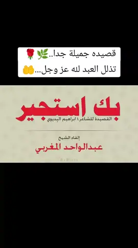 #بك_استجير_ومن_يجير_سواك #جميلة_جداً #قصيده 