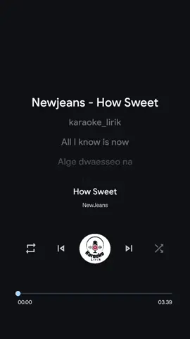 newjeans - how sweet karaoke with backing vocal and lyrics #karaoke_lirik #karaoke #newjeans_howsweet #howsweet #newjeans 