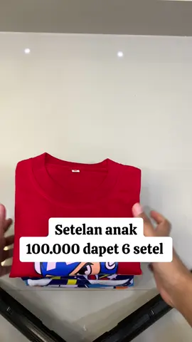 100rb 6 setel motif random di kirim beda motif dan beda warna 😍😍#setelananak #bajuanak #setelanmurah 