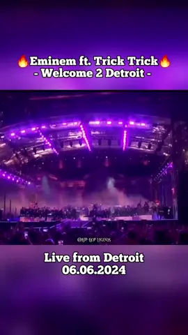 Legends part 102! 🔥Eminem ft. Trick Trick - Welcome 2 Deteoit (Live from Detroit 06.06.2024) #eminem #trick #hiphop #fyp #rapgod #foryou #legend #thebest #goat #epic #detroit #2024 #capcut #viral #live 
