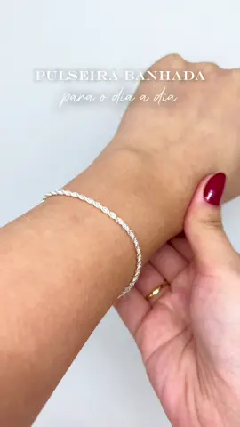 Sem palavras, sou apaixonada nessa pulseira de cordão baiano banhada a PRATA 🤌🏻🌟 #joias #fy #fypシ゚ #viraltiktok #viral #joalheria 