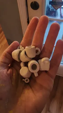 Miniature clay mugs, just cause #miniatutes #polymerclay #tinythings #DIY #crafty #collection 