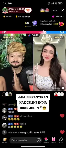 JASUN NYANYIKAN KAK CELINE LAGU INDIA BIKIN JOGET 