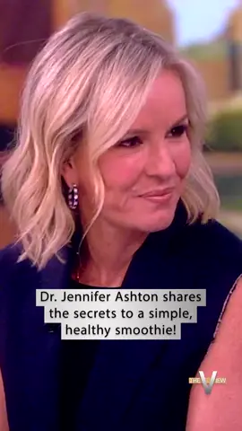 Dr. #JenniferAshton breaks down how #smoothies can be an easy, nutritious addition to your diet and serves them up to our co-hosts! #TheView