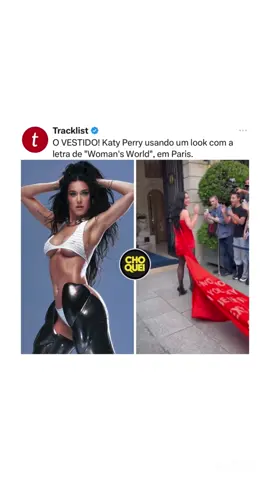 Katy Perry usando um look com a letra de 