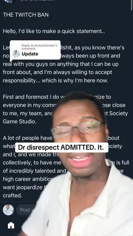 Replying to @ImJustZander Dr disroect admitted to it || #twitchstreamer #drdisrespect #twitch #youtubers 