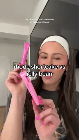 Replying to @RNH rhode shortcake vs jelly bean #lips #lipbalm #lipgloss #lip 