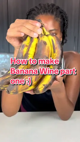how to make banana wine part one. :) Leaving the banana peels on will help add more body to the banana wine. I only left the banana peels on about 2 pounds and I used 5 pounds of bananas. Cheers!🍷 #banana #bananas #bananabread #bananachallenge 
