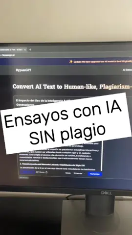 Escribiste tu ensayo con ayuda de IA 📝🤖 Pero ahora tienes miedo de que salga plagio 🫣 Reescribe tus ensayos en SEGUNDOS para que no te salga plagio Usando esta herramienta 👉 https://bypassgpt.ai/ #bypassgpt #students #aitools #StudyTips #bypassgpt #students #aitools #StudyTips