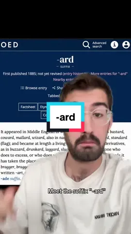 it's also distantly related to the name 