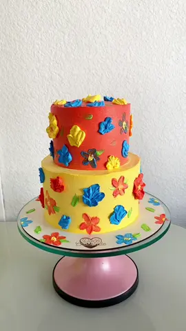 Bolo de Chita 💐 #bolo #chita #saojoao #bolojunino #fy #junino #confeiteira #confeitaria #rotina #boloflores 