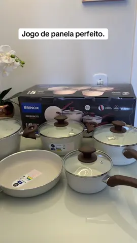 Meu primeiro jogo de panela , eu to simplesmente apaixonada 😍 São muito lindas !!! Link  https://www.magazinevoce.com.br/magazinegavion/jogo-de-panelas-brinox-revestimento-ceramico-de-aluminio-vanilla-5-pecas-optima/p/144134600/ud/cjpn/