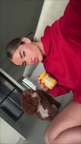 Bribing him with PB to do tiktoks with me