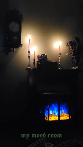 my mood room. Great place to read a book or watch a scary movie. #asethetic #mood #gothic #creepy #relaxing #victorian #fireplace #Halloween #vintage 