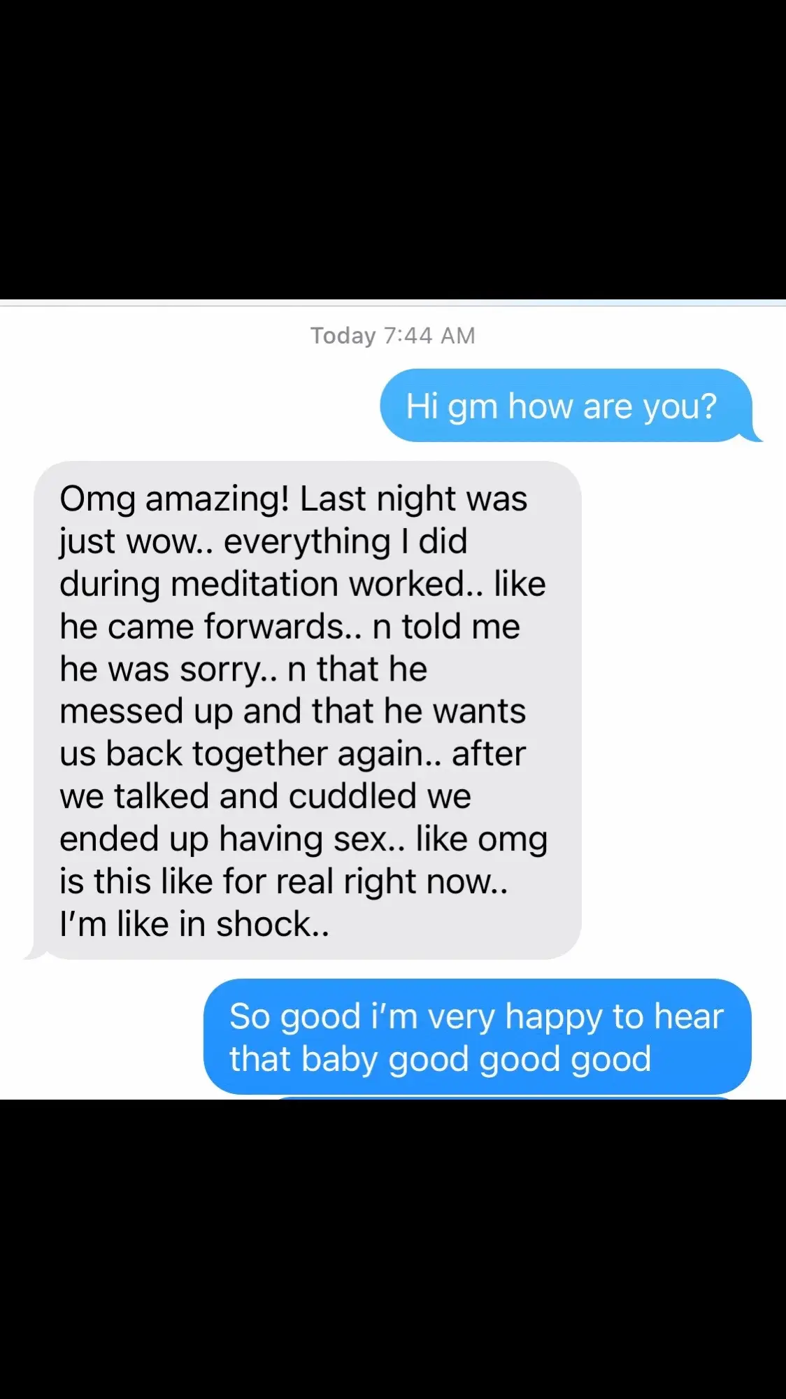 Real client testimonial. 