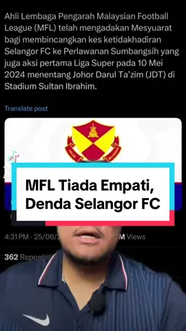 MFL Tiada Empati, Denda Selangor FC #selangorfc #mfl #malaysianfootballleague #mfldendaselangor #selangor #faisalhalim #malaysia 