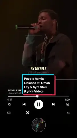 SONG: People Remix ARTIST: Libianca Ft. Omah Lay & Ayra Starr (Lyrics Video) #peopleremix #people #libianca #omahlay #ayrastarr  #tiktoknigeria🇳🇬 #music #tiktokghana🇬🇭 #tiktokamerica🇺🇸 #fyp #foryou  #afrobeats #lyricsmonstar #dmontylyrics #lyrics_songs #concert #lyrics #trend #viral 