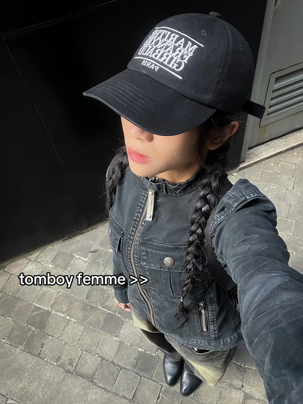 that tiny top + baggy pants combo #fitcheck #archivefashion #japanesebrand #avantgarde #outfit 