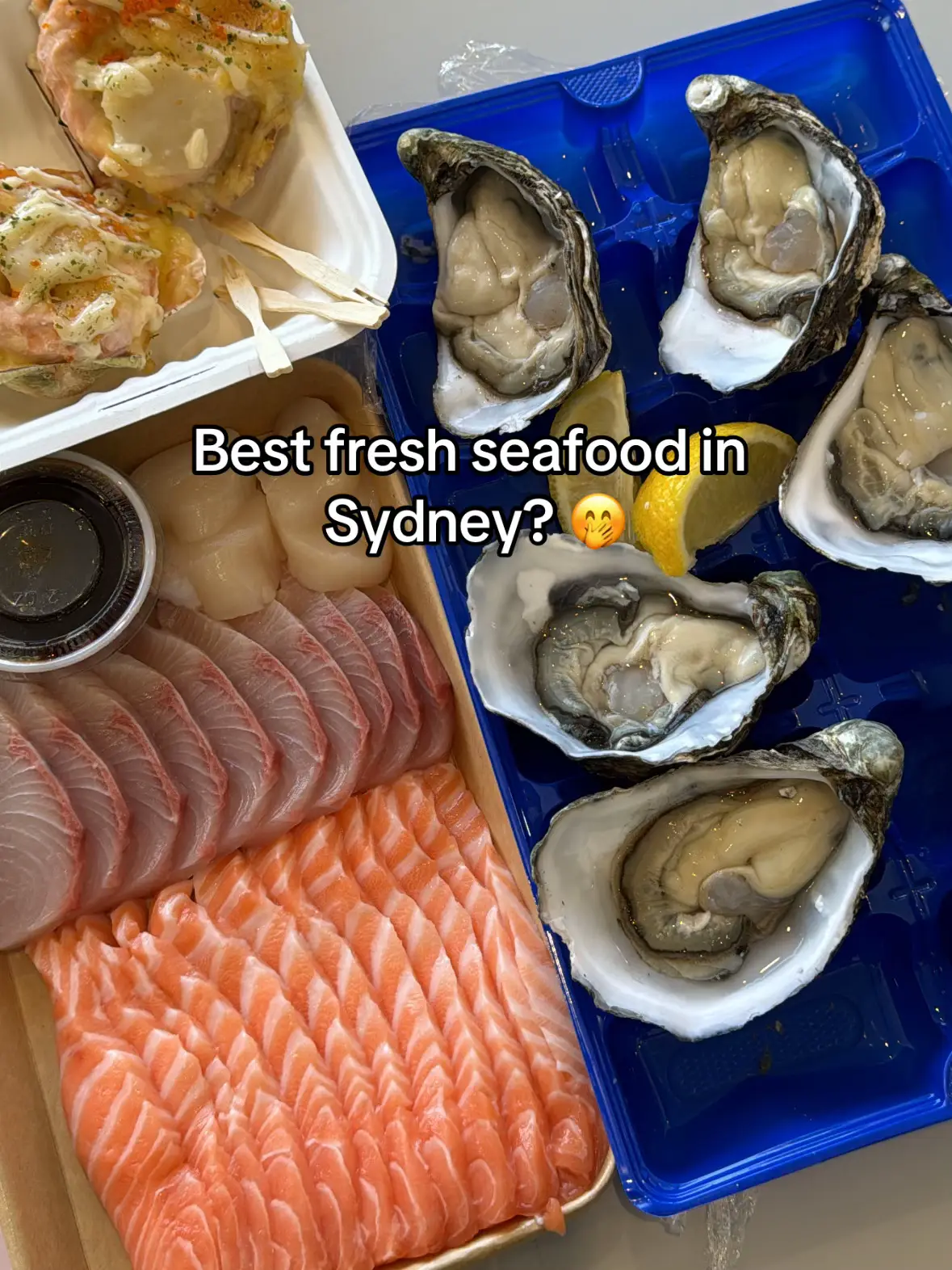 All my favorites in one place!! I’m in heaven 🥵🤤 #sydney #sydneyfishmarket #sydneywinter #sashimi #oysters #seafood #fyp