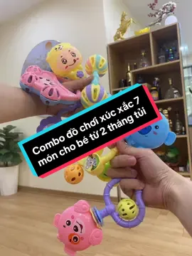 Combo đồ chơi xúc xắc 7 món cho bé từ 2 tháng tủi #besosinh #dochoitreem #dochoithongminh #dochoitritue #dochoiantoan #dochoiantoanchobe 