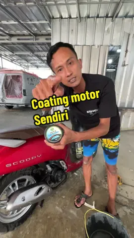 Honda scoopy 2024 merah doff di #waxcoating #coatingmotorsendiri #coatingmobilsendiri #coatingbodydoff #pengkilapmotordoff 