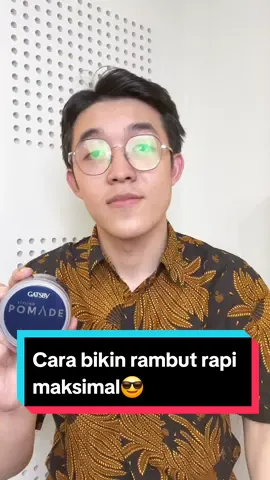 Auto dilirik doi kalau rambut udah rapi dan keren begini🫣 Kuncinya cuma tinggal pakai Gatsby Styling Pomade Supreme Grease yang bikin rambut rapi, berkilau, dan wangi. Mudah dibershikan hanya dengan 1x keramas.  Cek keranjang kuning👆 #pomade #pomadelokal #stylerambut #local #localbrand #belanjaditiktoklagi #belanjaonline