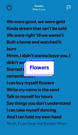 Flowers #fullsong #lyrics #fyp #viral #spotify 