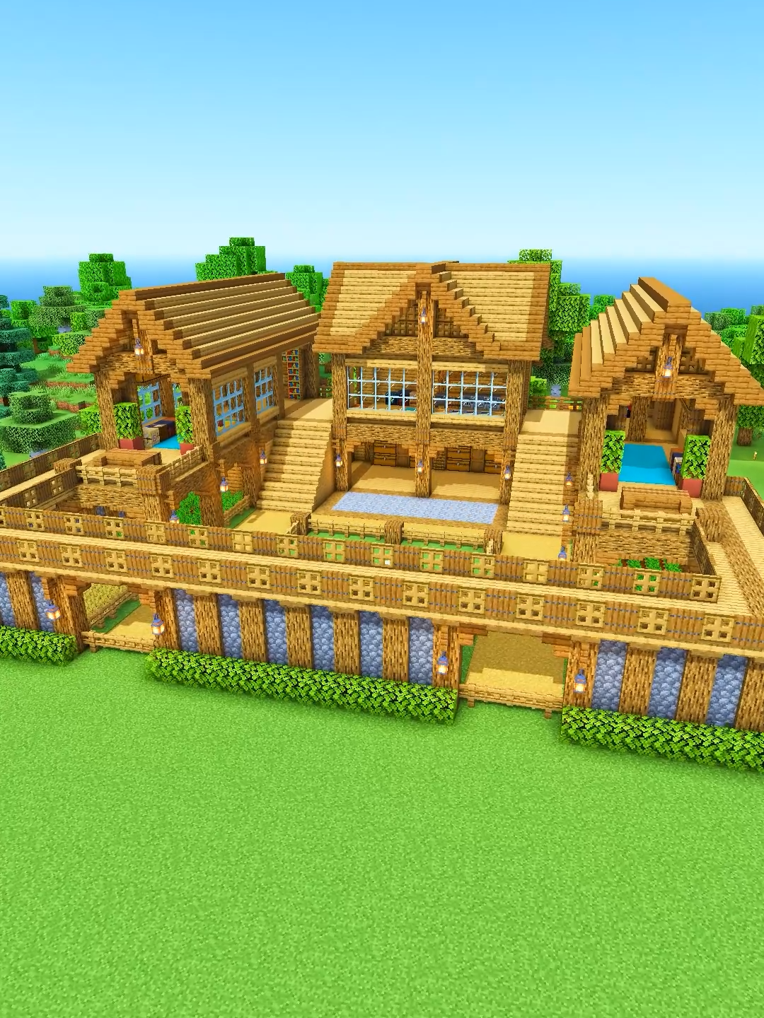 Starter House 40 - link in bio! The 3D Guide is online, has a materials list included and requires no mods or addons! 📥Included downloads: Java / Bedrock world and Schematic. #Minecraft#charliecustardbuilds