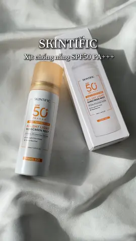 Xịt chống nắng siêu tiện lợi #xitchongnang #skintific #xuhuong #thodauuu 