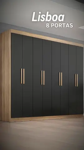 Quer dar um up no seu quarto?  Conheça nosso guarda roupa Lisboa 8 portas 😍 Espaçoso e com aquele toque de elegância  Venha conferir e deixar seu cantinho incrível ❤️ #quarto #decoracao #moveis #desing #casa #Home #room 