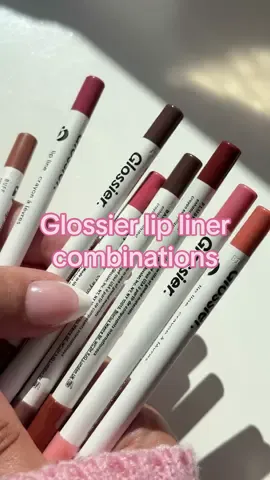 First impression + lip combos with the new @Glossier lip liners! <3 *gifted with no obligations  #glossier #glossierhaul #lipliner #sephorahaul #makeupswatches 