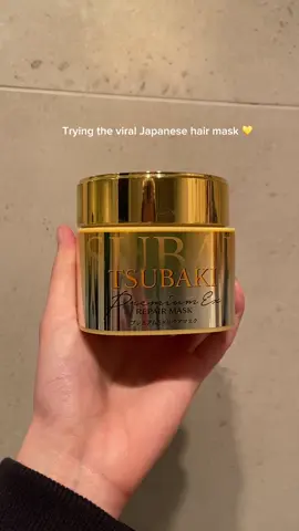 Finally tried the @Tsubaki by Fine Today hair repair mask ✨  The mask made my hair feel extra shiny and healthy & has a really nice flowery fruity scent 🌼  I highly recommend Tsubaki if you’re looking for a good hair mask 💯    #hairmask #tsubakihairmask #tsubaki #haircare #hairtok #haircareroutine #haircareproducts #hairtutorial #hairtutorial #japanesehaircare #grwmroutine   