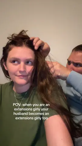 Team player 🤍🤣 #hairextensions 