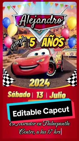 Cards invitacion cumpleaños #CapCut #cards #rayomcqueen #cumpleaños #felizcumpleaños #invitacion #infantil 