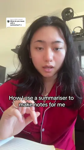 Replying to @ZINA how i use a summarizer to make notes for me, ive put the one i use in my bio #study #studytok #studyhacks #StudyTips #studytechniques 
