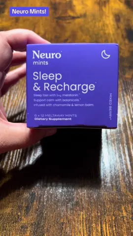 NEURO MINTS! Sleep & Recharge with these yummy mixed berry flavor mints! #melatonin #sleepaid #calming #neuromints #sleepbetter #relax #tiktokshop #dealsforyoudays #supplements 