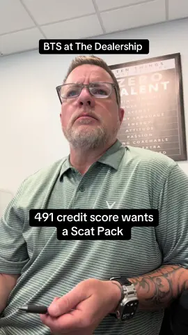 No Scat today 🥹 #fyp #behindthescenes #carsales #cardealership #cardealershiptiktok #creditscore #scatpack #scatpackchallenger 