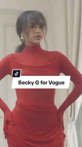 The red dress passed all the tests 😄👏🏼 @Becky G for @Vogue ❤️ #vogueworld #singer #actress #artist #style #fashion #show #dress #outfit #musica #latina #fyp #trending #makeup #musician #foryou #vogue #beckyg #iambeckyg #beasters #viral #music #icon #celebs 