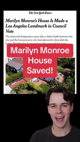 Marilyn House SAVED from demolition! 🎉 #oldhollywood #hollywoodhistory #marilynmonroe #marilynmonroehouse 