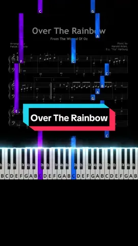 🔵 Over The Rainbow | EASY Piano Tutorial #pianotutorial #easypiano #easypianotutorial #overtherainbowpianotutorial