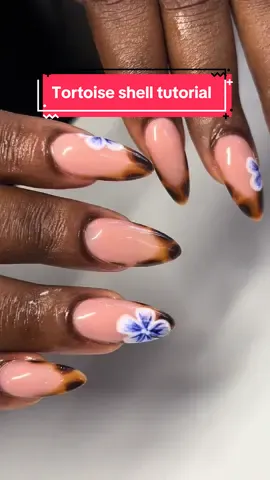 Helping nail techs break down designs step by step to make them more straighforward #tortoiseshellnails #nailtutorial #nailtechtutorials #naildesigns #ovalshapenails #almondnails 